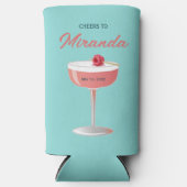 Prost auf [Name] Himbeer-Cocktail Selters Dosenkühler (Vorderseite)