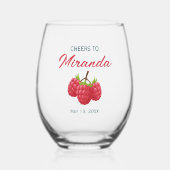 Prost auf Name Junggesellinnenabschied Weinglas Ohne Stiel (Vorderseite)