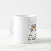 Prost auf Neuanfänge Kaffeetasse (Vorderseite Links)