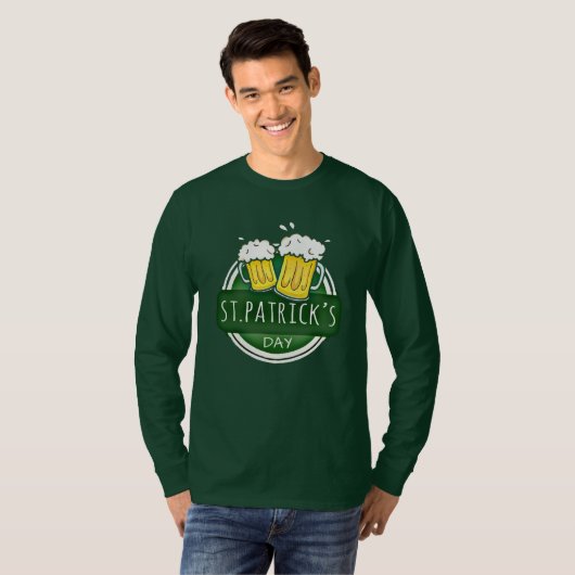 Prost auf St. Patricks Day Biere Grün T-Shirt (Vorne ganz)