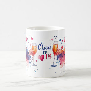 Prost auf uns Paarchampagne-Hochzeit  Kaffeetasse