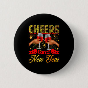 Prost aufs neue Jahr Frohes Neues Jahr 2026 Wein B Button
