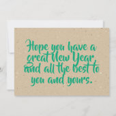 Prost aufs Neujahrsgrußkarte Karte (Rückseite)