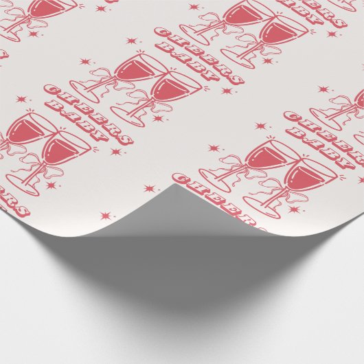 Prost Baby Jubiläums-Geschenkpapier Geschenkpapier (Ecke)