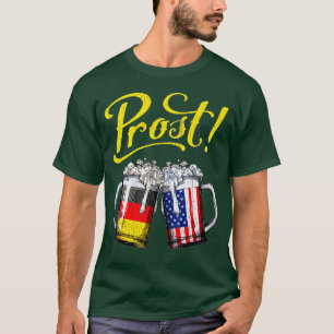 Prost Beer Amerikanische Flagge Fantastisches Okto T-Shirt