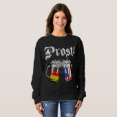 Prost Beer Deutsche Flagge Oktoberfest Männer Mu Sweatshirt (Vorne ganz)