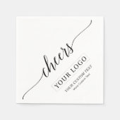 Prost | Benutzerdefinierter Text für das Schwarz-B Serviette (Vorderseite)