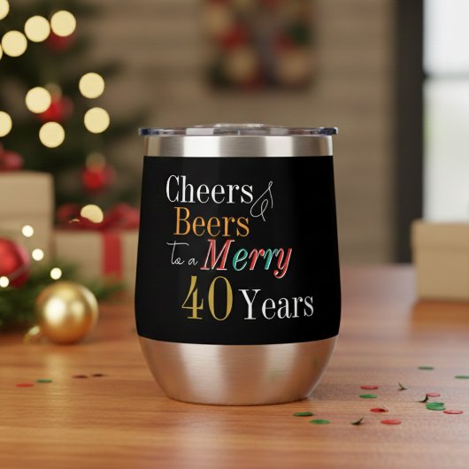 Prost Bier Frohe 40. Weihnachtsgeburtstagsfeier