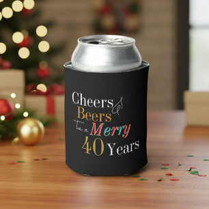 Prost Bier Frohe 40. Weihnachtsgeburtstagsfeier Dosenkühler