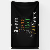 Prost Bier Golf 50. Geburtstag Banner (Vertikal)