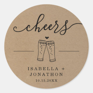 Prost Bier Hochzeit Aufkleber