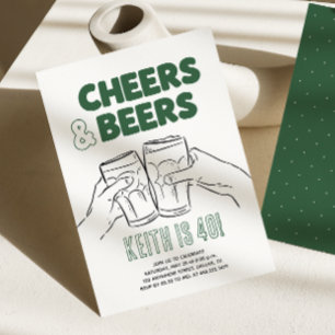 Prost & Bier Männer 30, 40, 50, 60 Geburtstag Einladung