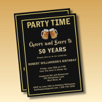 Prost & Bier Party Zeit 50. (Jeder Jahr) Geburtsta
