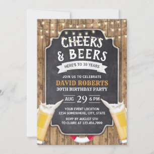 Prost & Bier Rustikale nautische 30. Geburtstagsfe Einladung