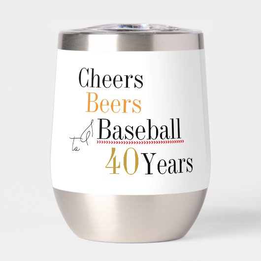 Prost Bier und Baseball 40. Geburtstagsfeier (Vorderseite)