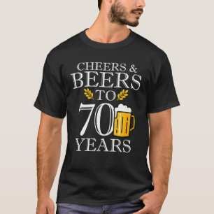 Prost Bier zum 70. Geburtstag Trinken T-Shirt