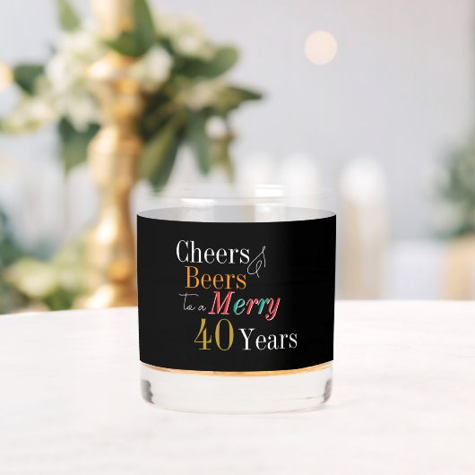 Prost Biere Frohe 40. Weihnachtsgeburtstagsfeier Whiskyglas (Insitu (Hochzeit))