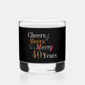 Prost Biere Frohe 40. Weihnachtsgeburtstagsfeier Whiskyglas (Rückseite)