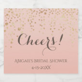 Prost! Brunch und Bubbly Sparkling Weindusche Schaumweinetikett (Einzelnes Label)