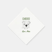 Prost! Bulldog Wedding Napkins Serviette (Ecke)