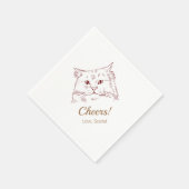 Prost! Cat Wedding Napkins Serviette (Ecke)