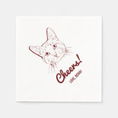 Prost! Cat Wedding Napkins Serviette (Vorderseite)