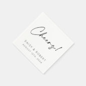 Prost! Cocktail an der Hochzeitsempfehlung Serviette (Ecke)