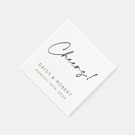 Prost! Cocktail an der Hochzeitsempfehlung Serviette (Ecke)