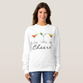 Prost! Cocktail Drinks Martini Cosmo Manhattan Sweatshirt (Vorne ganz)