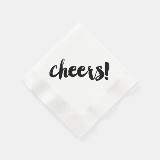 Prost! Cocktail Napkins - Schwarz Serviette (Ecke)