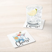 Prost Cocktailparty Rechteckiger Pappuntersetzer (Vor Ort)