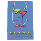 Prost! Cocktails Mittlere Geschenktasche Geschenktüte (Vorderseite)