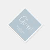 Prost! Custom Dusty Blue Wedding Napkins Serviette (Ecke)