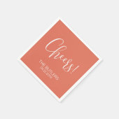 Prost! Custom Terracotta Wedding Napkins Serviette (Ecke)