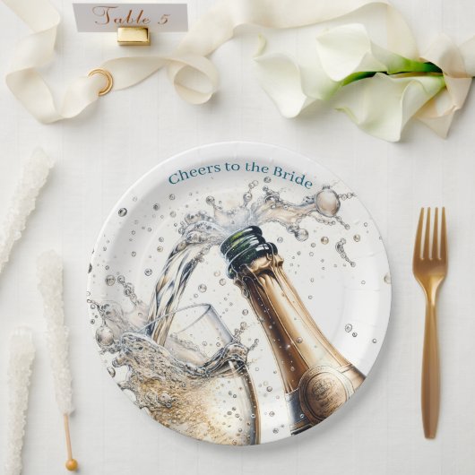 Prost der Braut Pappteller (Hochzeit)