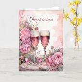 Prost der Liebe Karte (Gelbe Blume)