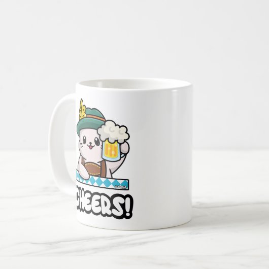 Prost! Der reizvolle Besitzer der Libation Kaffeetasse (Vorderseite Links)