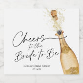 Prost der zukünftigen Braut Schaumweinetikett (Einzelnes Label)