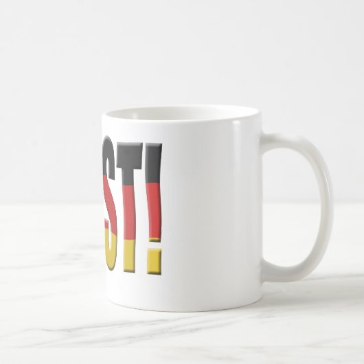 Prost! Deutsche Flagge Kaffeetasse (Rechts)