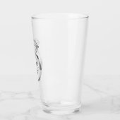 Prost Diamant-Ehering mit individuellem Text Glas (Links)