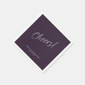 Prost! Dunkler Lila Minimalwert für jeden Occasion Serviette (Ecke)