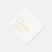 Prost! Elegante, minimale Handschrift Serviette (Ecke)