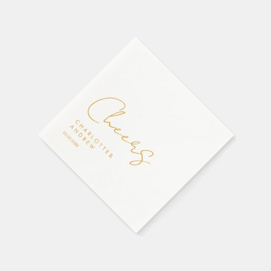 Prost! Elegante, minimale Handschrift Serviette (Ecke)