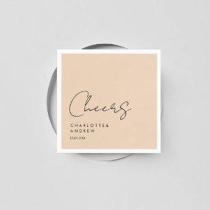 Prost! Elegante, minimale Handschrift Serviette