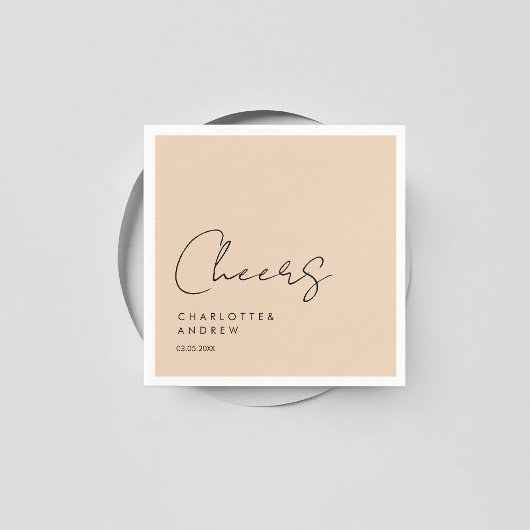 Prost! Elegante, minimale Handschrift Serviette