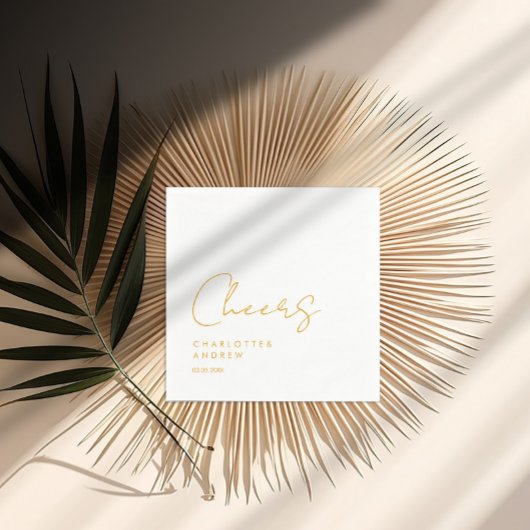 Prost! Elegante, minimale Handschrift Serviette