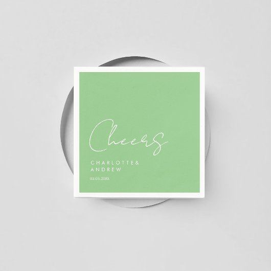 Prost! Elegante, minimale Handschrift Serviette