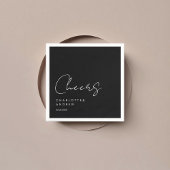 Prost! Elegante, minimale Handschrift Serviette