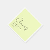 Prost! Elegante, minimale Handschrift Serviette (Ecke)