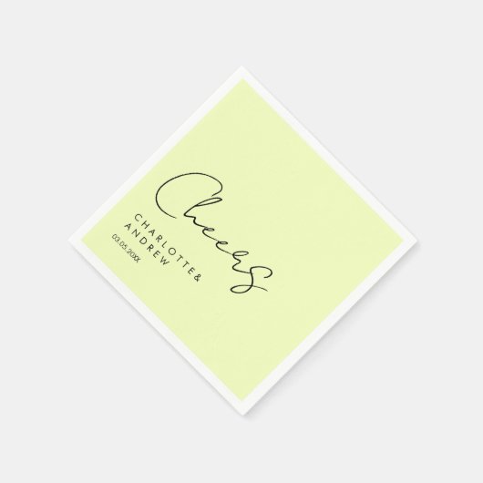 Prost! Elegante, minimale Handschrift Serviette (Ecke)